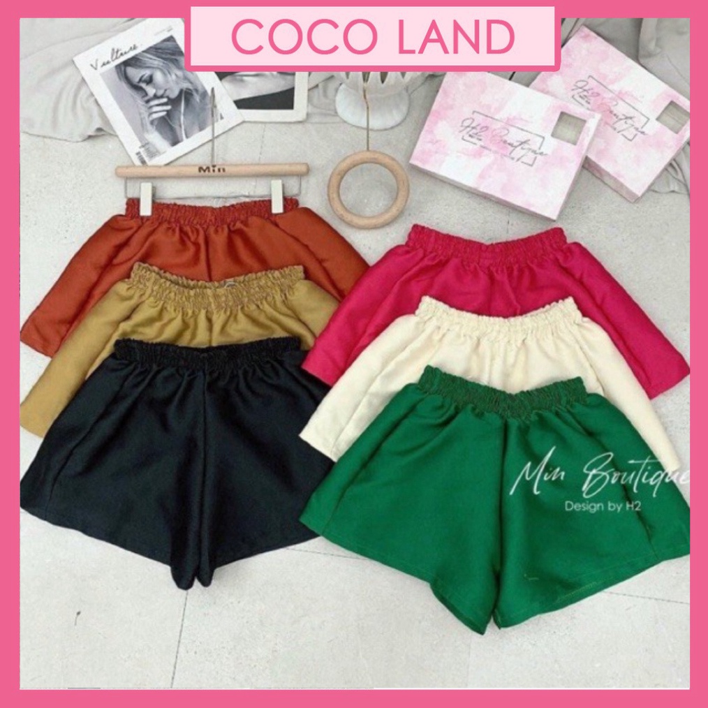 Quần tacta cạp chun,quần short phồng Quần đùi sooc cạp cao có túi 2 bên trẻ trung nhiều màu Q560 coco land