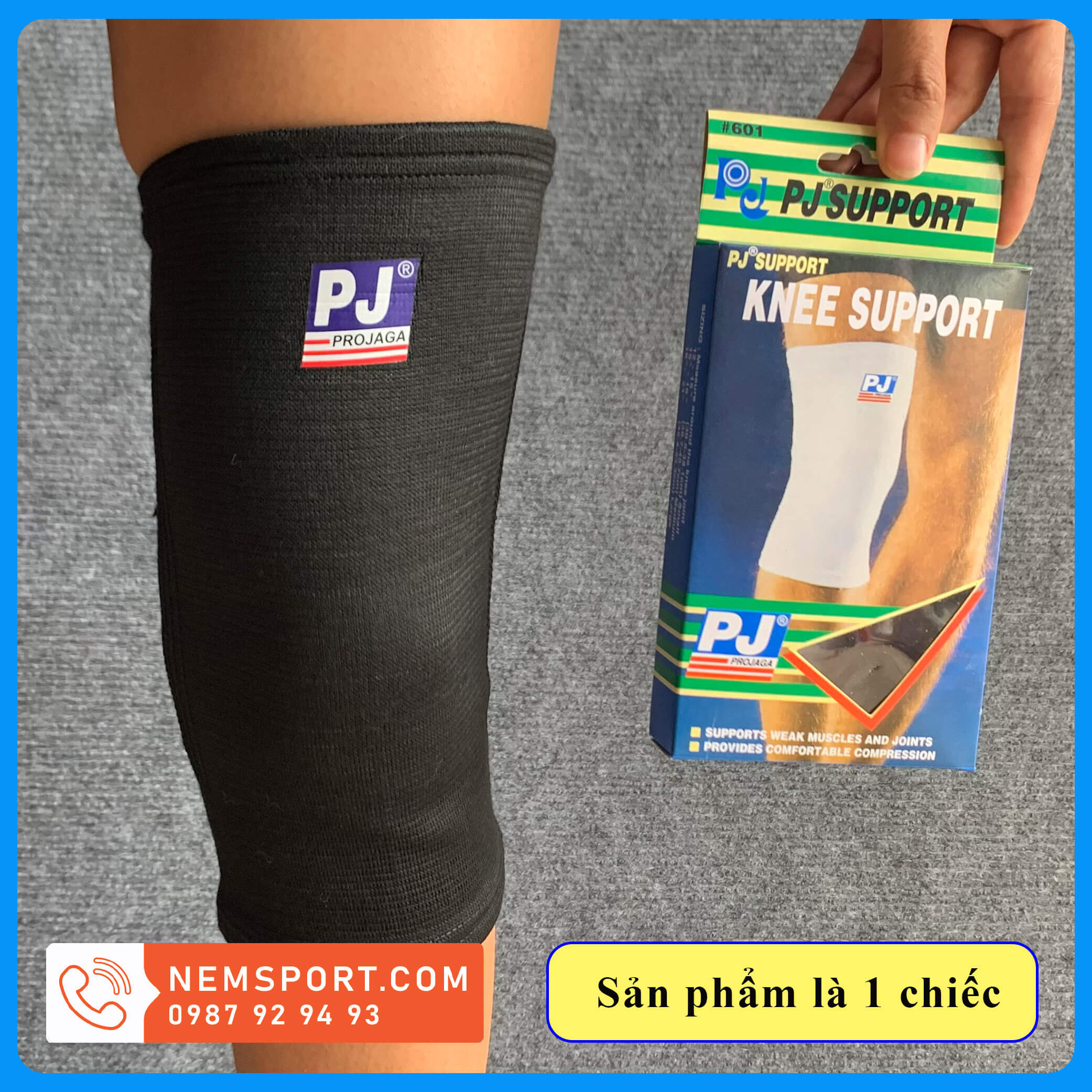 Bó gối pj, băng bảo vệ đầu gối pj, bó gối thể thao pj projaga