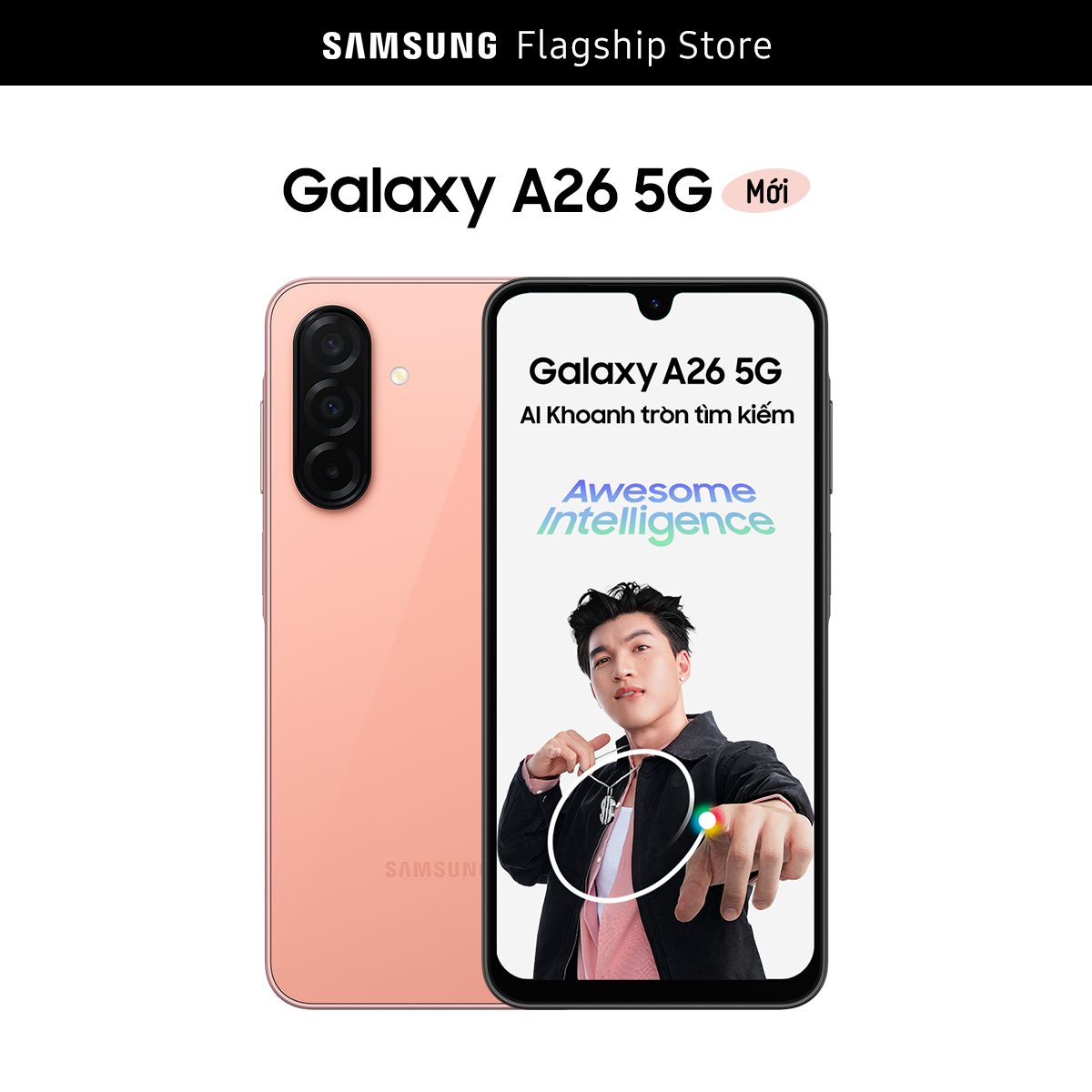 Điện thoại Samsung Galaxy A26 5G (8/128GB), Mặt lưng kính, AI-Circle to Search, Camera HDR chụp đêm sáng rõ - 3