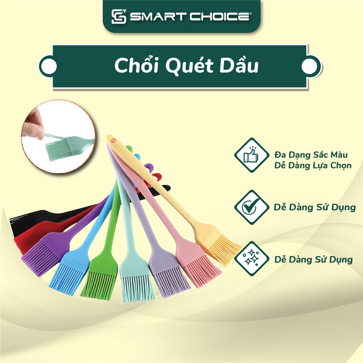 Cọ quét dầu ăn smartchoice scg-pk037, chổi quét nước, chổi quét dầu ăn, cọ quét đồ nướng, cọ quét thực phẩm, chổi quét dầu, cây cọ quét dầu ăn, cọ quét dầu chịu nhiệt, chổi silicon quét dầu, cọ phết dầu ăn.