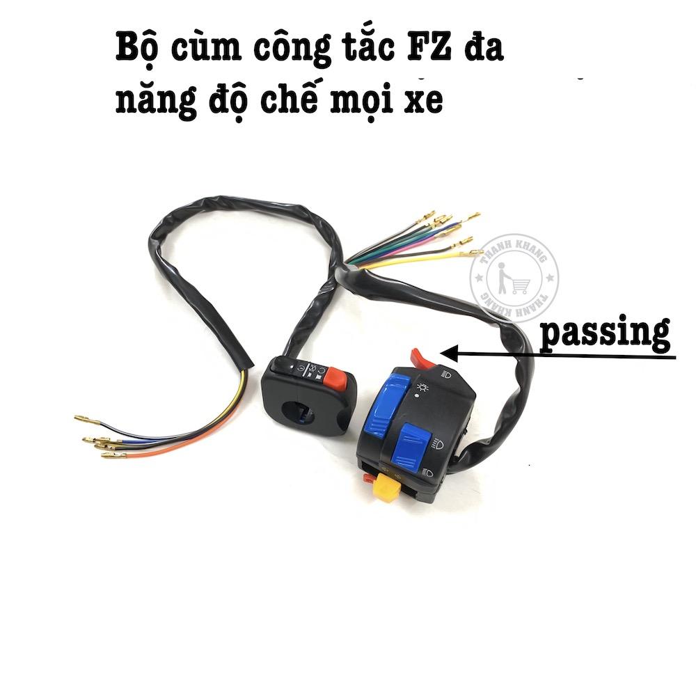 Bộ cùm công tắc Fz trái phải độ chế gắn cho nhiều xe 006001810