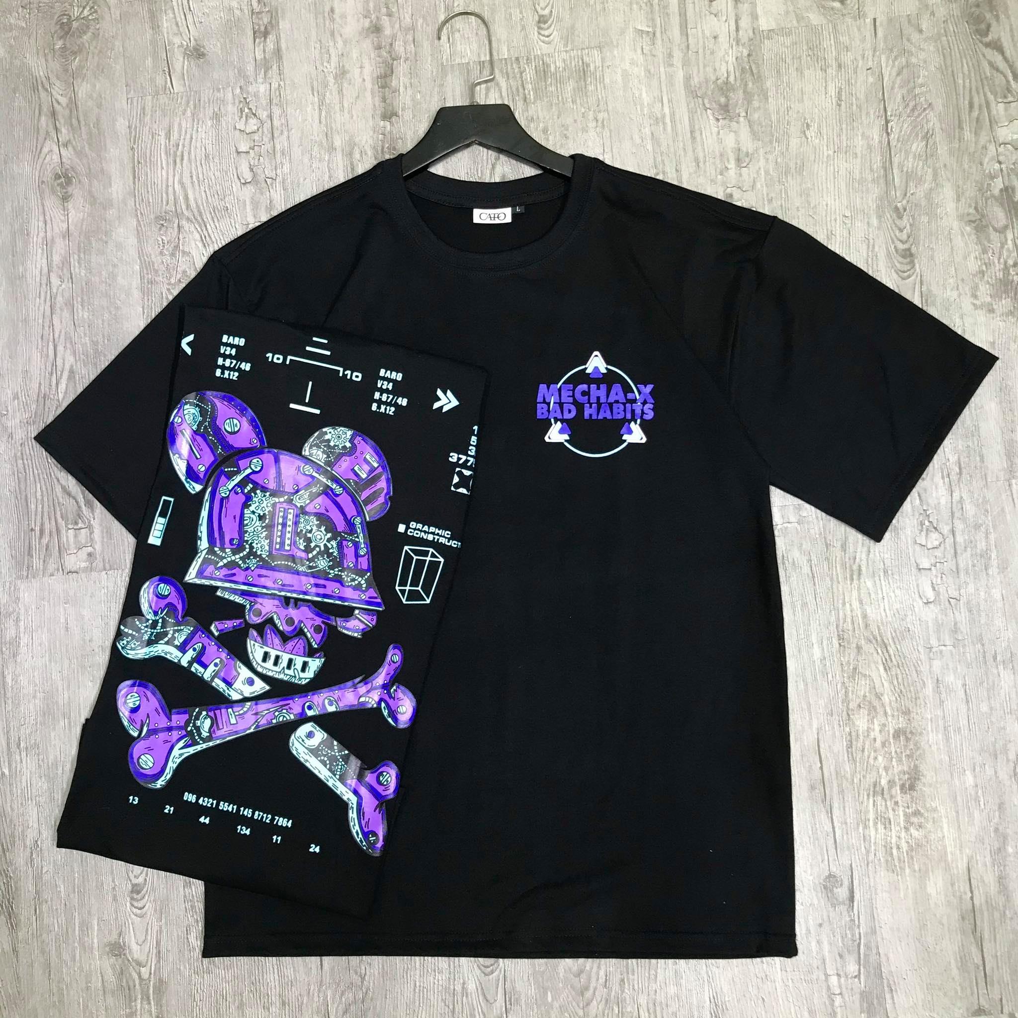 [HCM]Áo Thun Mecha-X Bad Habbits (Đen)
