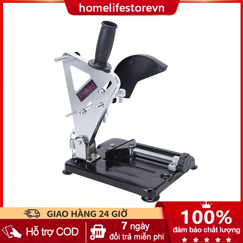 Bộ khung gắn máy mài máy cắt cầm tay sẽ biến máy cắt cầm tay thành máy cắt bàn để cắt sắt và cắt ghỗ tiện