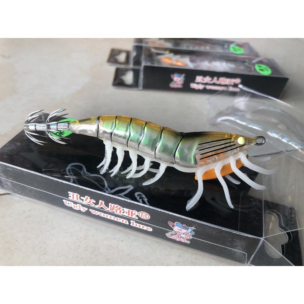 Mồi giả - Tôm câu mực GENIUS75 ( đồ câu cá giang nam )