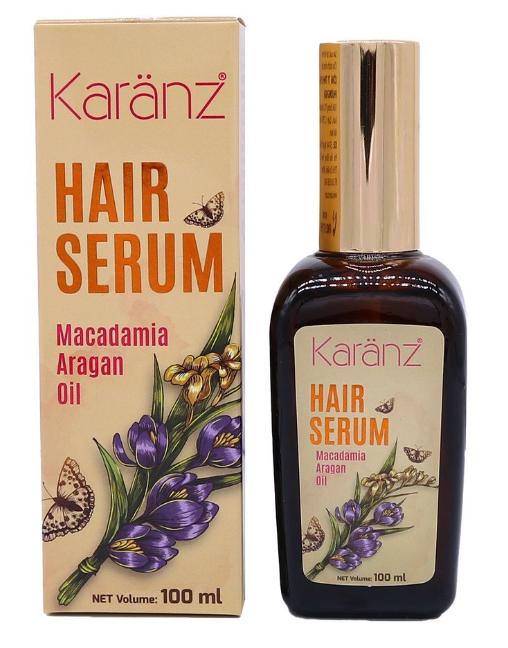 Tinh dầu dưỡng tóc mềm mượt giảm gãy rụng, giữ nếp tóc Karanz Hair serum Macadamia Argan Oil 100ml