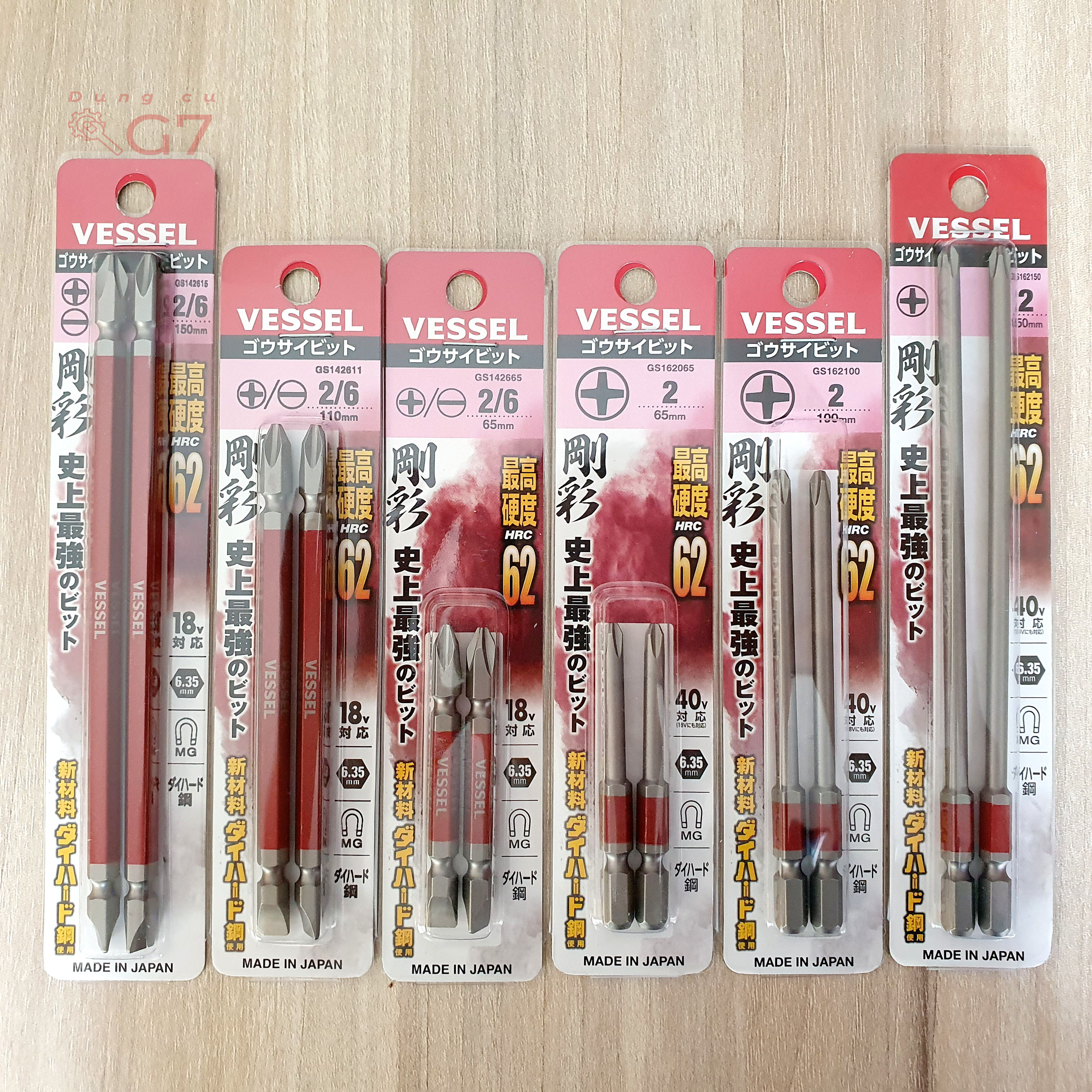 Mũi vít 2 đầu vessel gs142611 gs142665 gs142615 made in japan