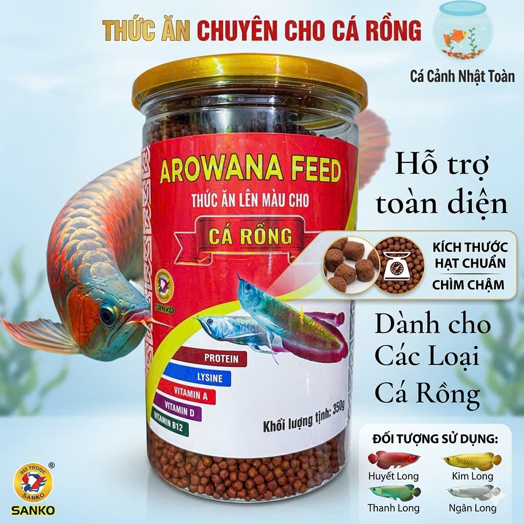 "Hoàn tiền đến 10%" THỨC ĂN CHUYÊN CHO CÁ RỒNG AROWANA FOOD SANKO