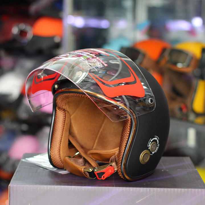 Mũ Bảo Hiểm 3/4 Napoli Sh Ruby New - Kèm Kính