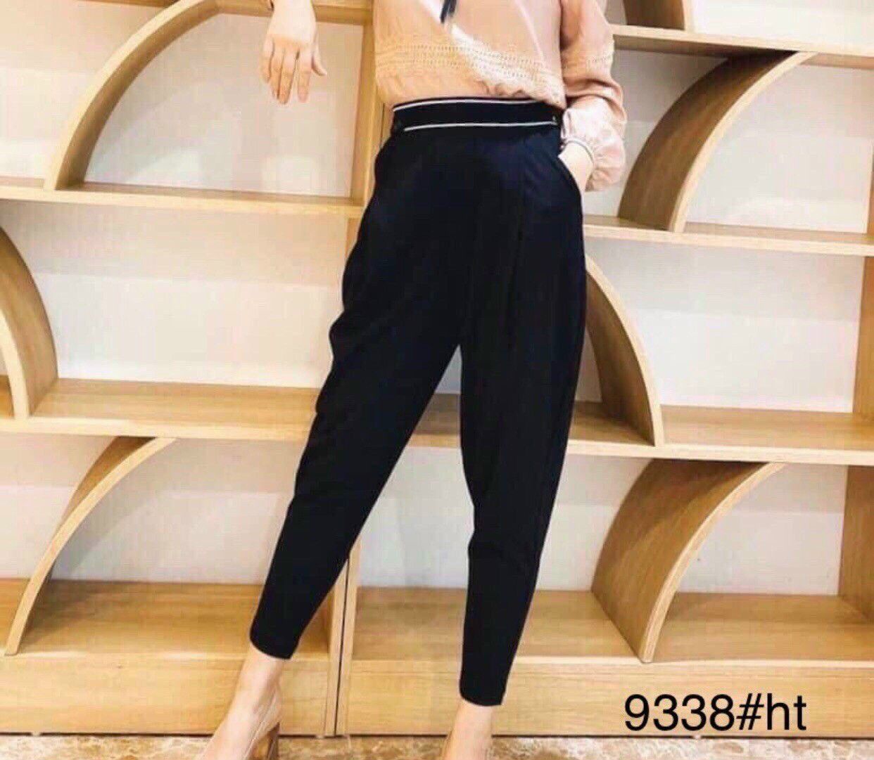 Quần baggy tây cạp chun sau lưng, quần tây nữ đi học đi làm