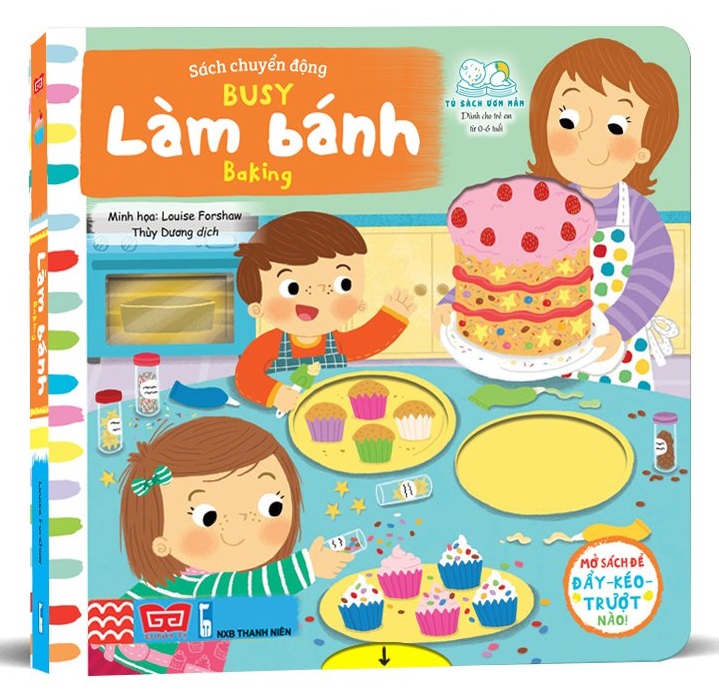 Fahasa - sách chuyển động - busy - baking - làm bánh