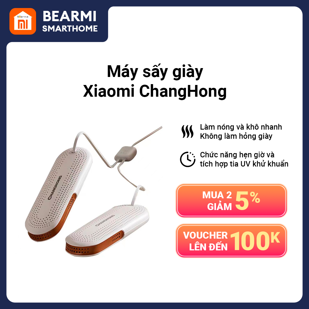 Máy sấy giày Xiaomi ChangHong - sấy giày khử trùng bằng điện nhiệt độ không đổi - tiệt trùng tia UV - Khử Mùi - tiện lợi cho du lịch và dùng tại nhà