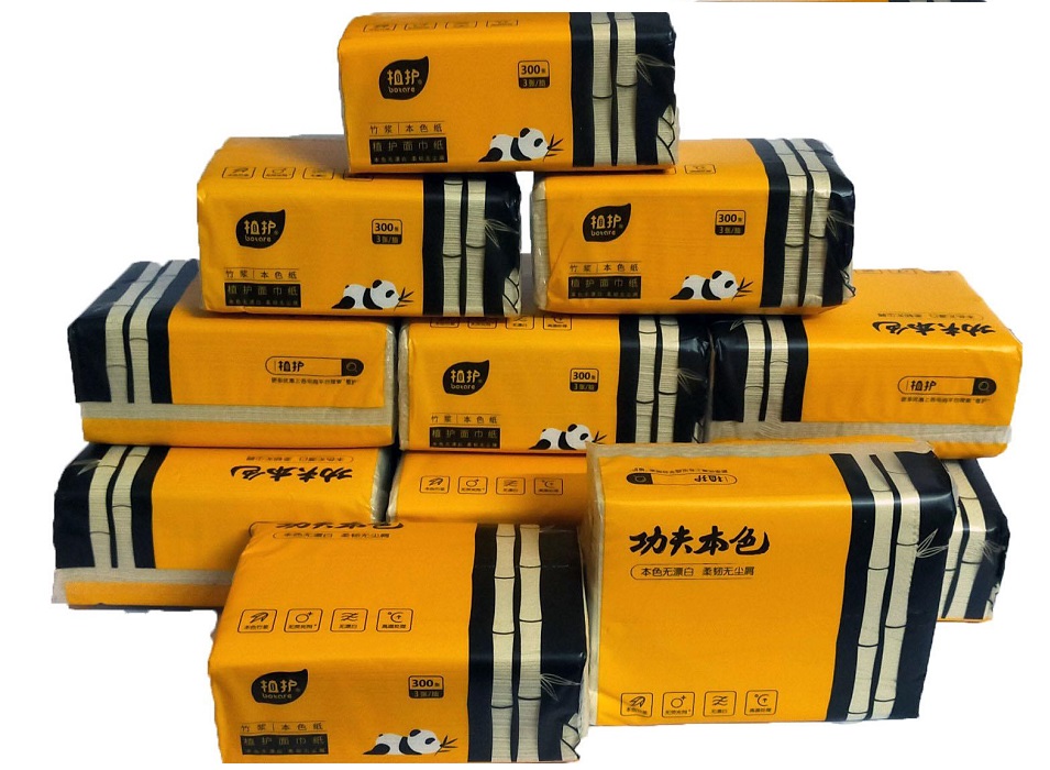 Combo 30 gói Giấy ăn gấu trúc Panda gói 300 tờ siêu dai hàng đẹp hai cây tre (KHÔNG PHẢI GIẤY SIPAO)