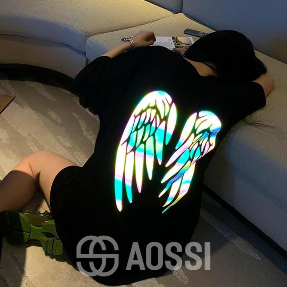 Áo thun phản quang aossi form rộng phong cách unisex - angel wings - a020