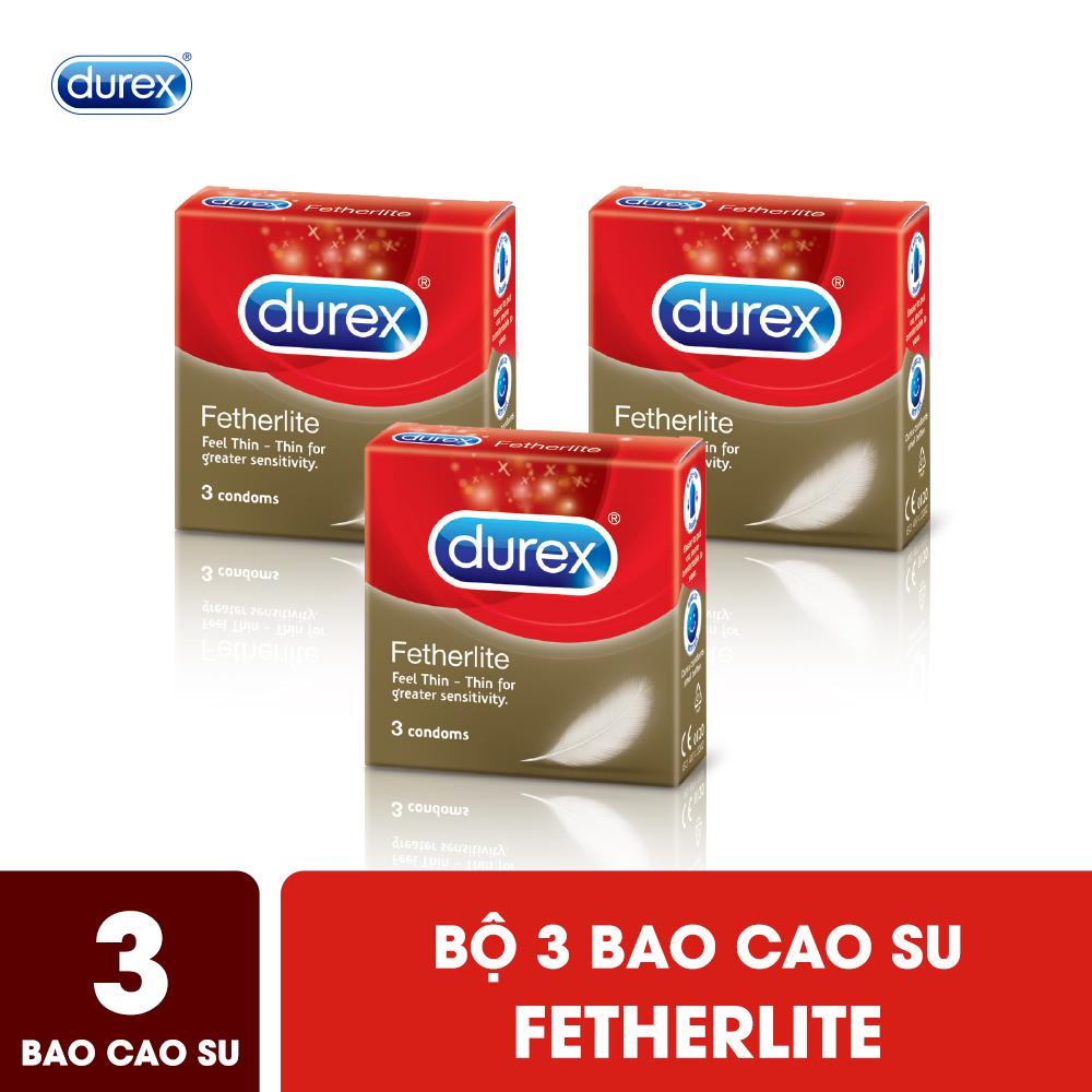 Bộ bao cao su durex fetherlite 3 hộp 3 bao