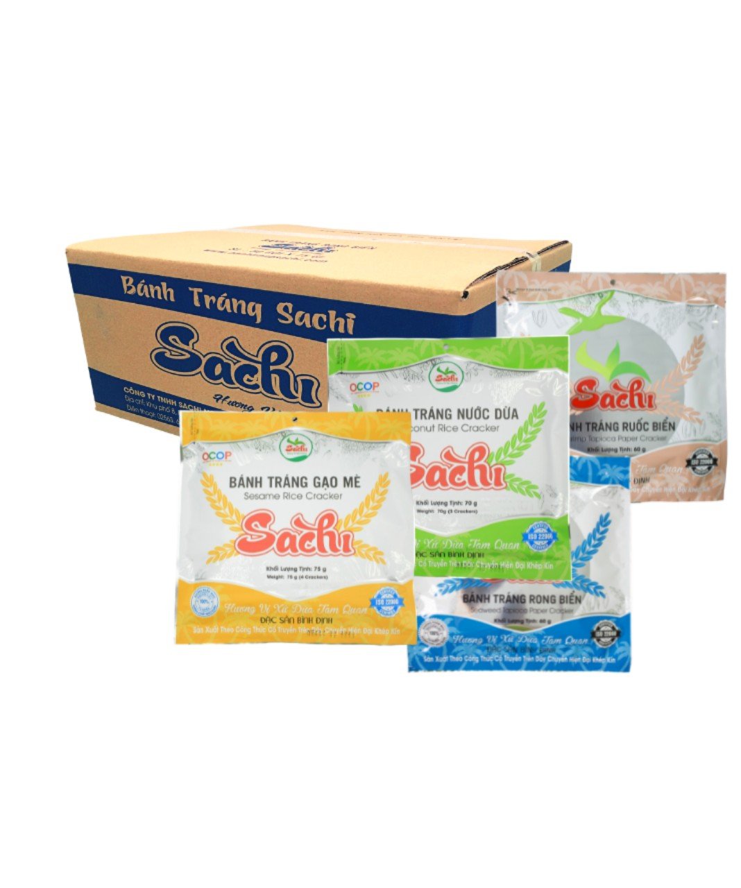 Bánh Tráng Sachi nướng sẵn 5 vị lựa chọn [Nông Sản Sạch Linh Đan]