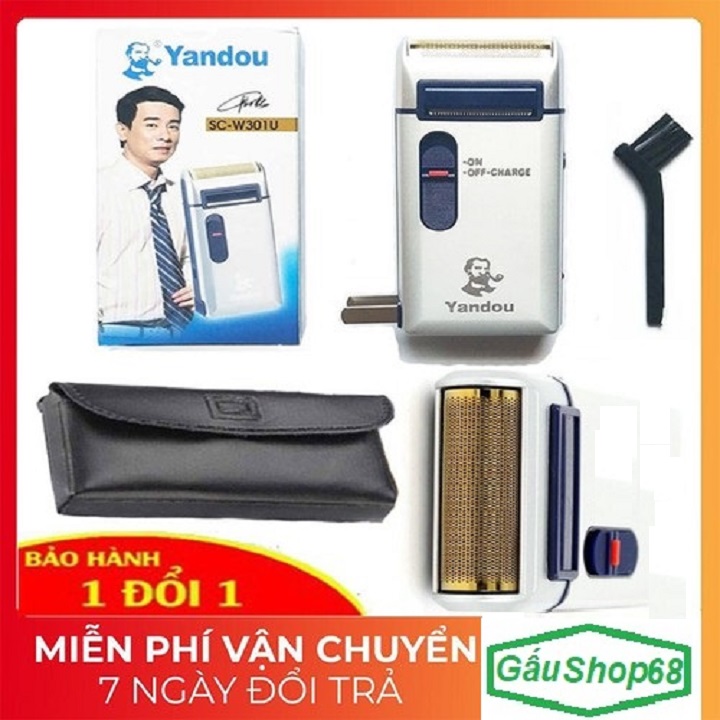Máy Cạo râu Khô YANDOU w301U - Máy cạo râu yandou máy cạo râu mini máy cao râu máy cạo dâu nam máy cạo râu khô cầm tay không dây,sang trọng