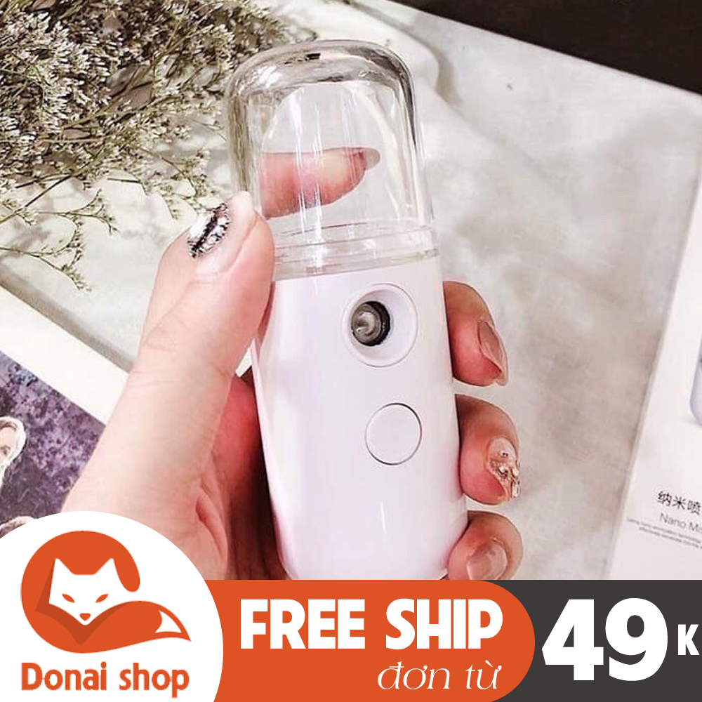 (Có video) Máy phun sương cầm tay xịt khoáng tạo ẩm xông mặt mini làm mát giá rẻ DSPS17 - Máy phun sương tạo ẩm khếch tán tinh dầu