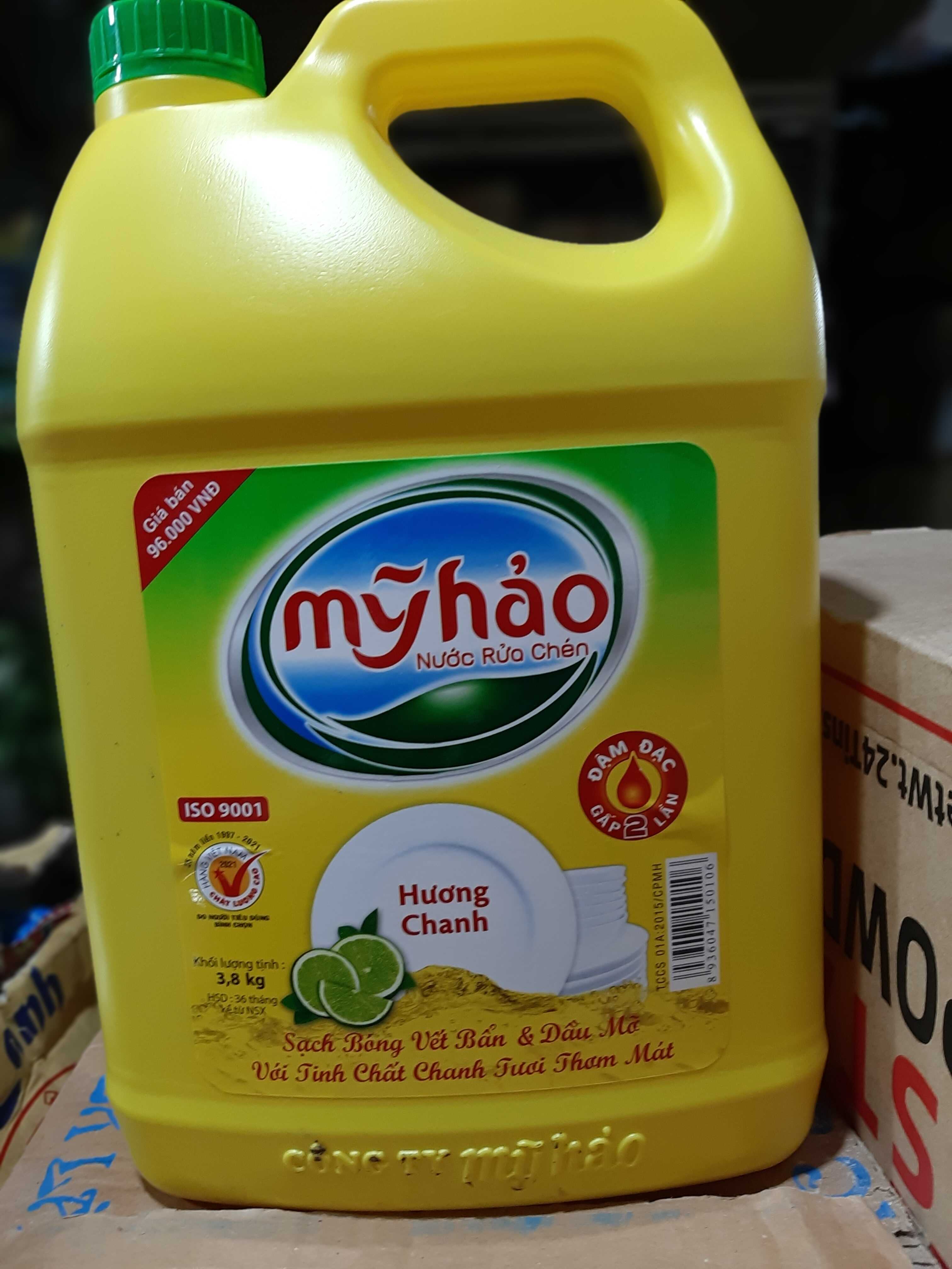 Nước rửa chén mỹ hảo hương chanh can 3.8kg