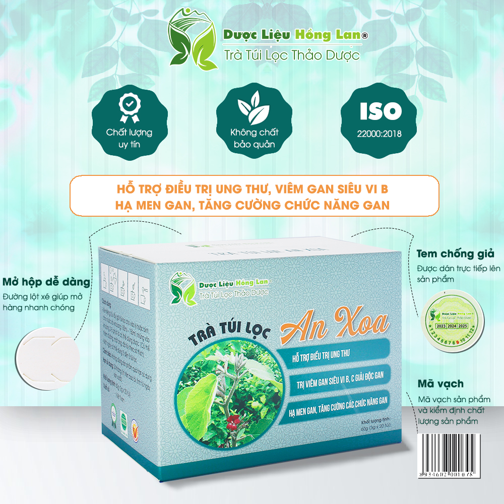 Trà túi lọc an xoa 60g - công ty dược liệu hồng lan