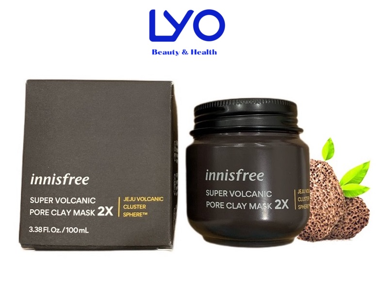 Mặt Nạ đất sét tro Núi Lửa Innisfree Super Volcanic Pore Clay Mask 2X 100ml