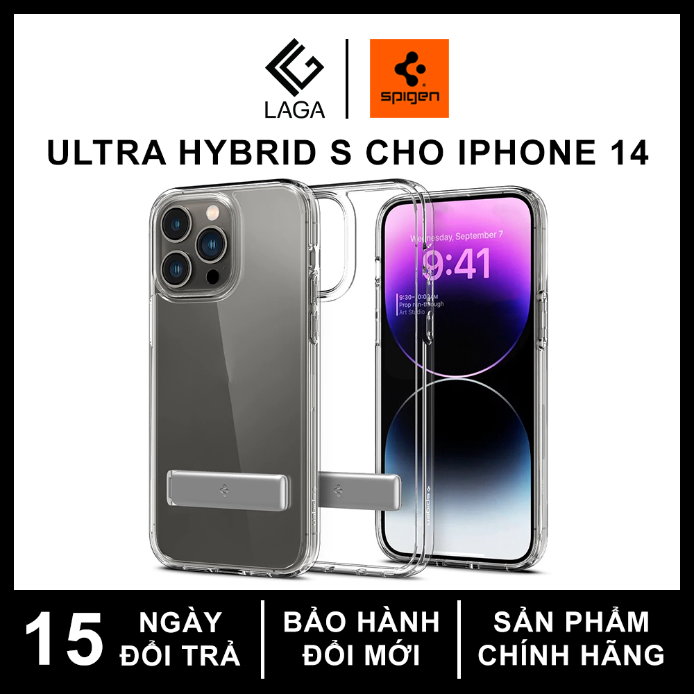 Ốp lưng spigen ultra hybrid s iphone 14 pro max / 14 pro / 14 plus / 14 / 15 plus