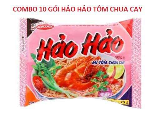 Combo 10 gói mì tôm chua cay 75g hảo hảo