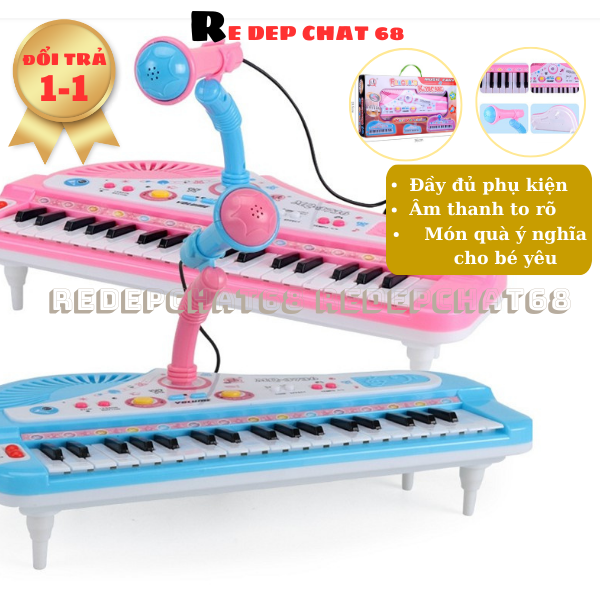 Đàn organ điện tử có micro kèm sạc pin cho bé, đàn organ đồ chơi tặng kèm micro âm thanh to rõ đầy đủ phụ kiện, đồ chơi đàn organ cho bé trai và bé gái
