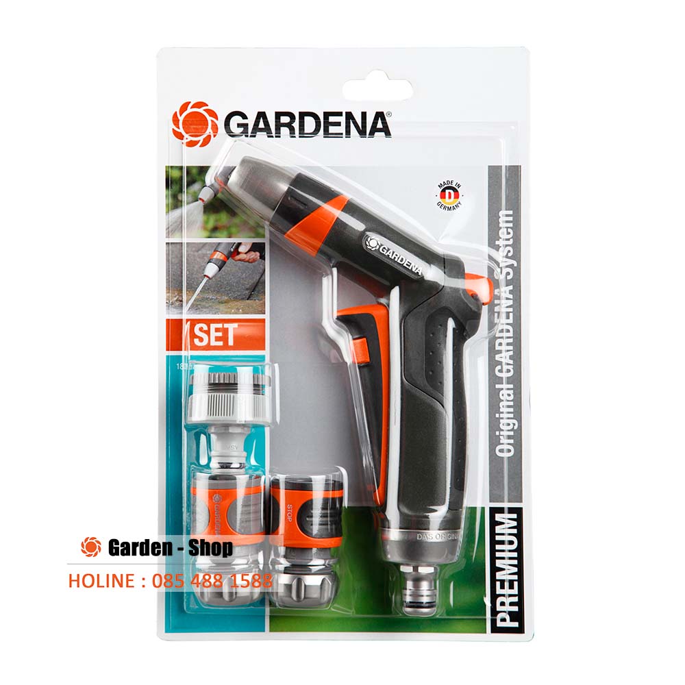 BỘ VÒI TƯỚI KIM LOẠI KÈM CÚT NỐI 13MM GARDENA 18297-20