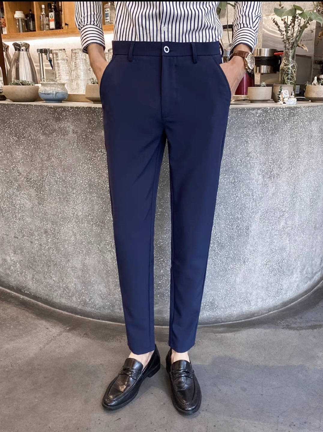 Quần baggy nam ống suôn, vải cao cấp co giãn, phong cách thời trang nam Hàn Quốc