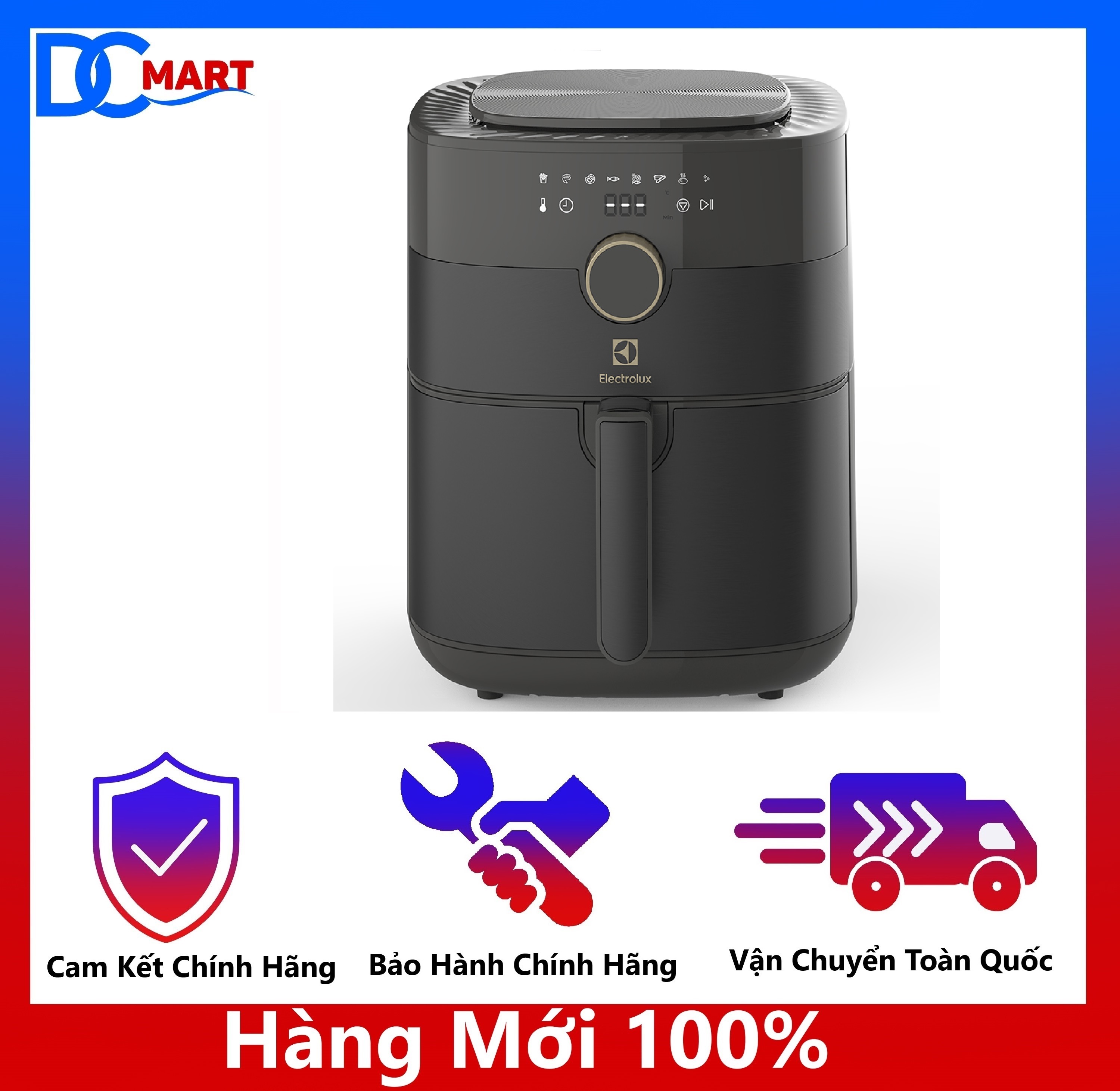 Nồi chiên không dầu electrolux e6af1-520k 5l - hàng chính hãng