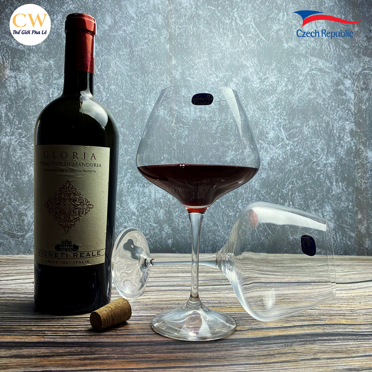 Bộ Ly Uống Rượu Vang Đỏ Pha Lê Tiệp Crystalex Rebecca 590ml Red Wine