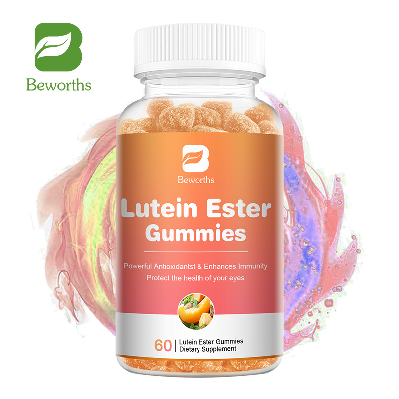 BEWORTHS Lutein Ester Gummies Vitamin cho mắt Bảo vệ võng mạc Giảm mệt mỏi thị giác Sản phẩm chăm sóc thị lực