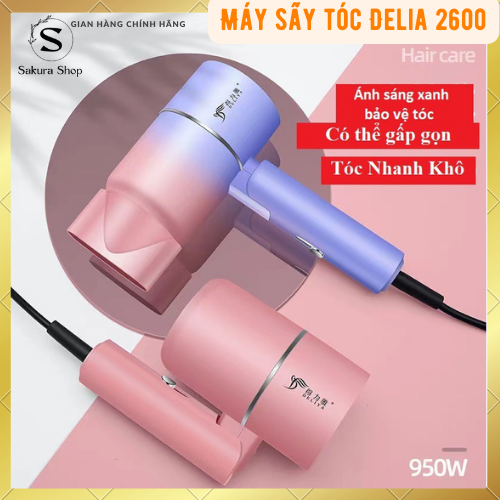 Máy Sấy Tóc Tạo Kiểu Deliya 2600- Máy sấy tóc 2 chiều nóng ấm - Máy sấy tóc ion âm - Máy sấy tóc giá rẻ bảo vệ tóc, không bị khô, xơ, rối