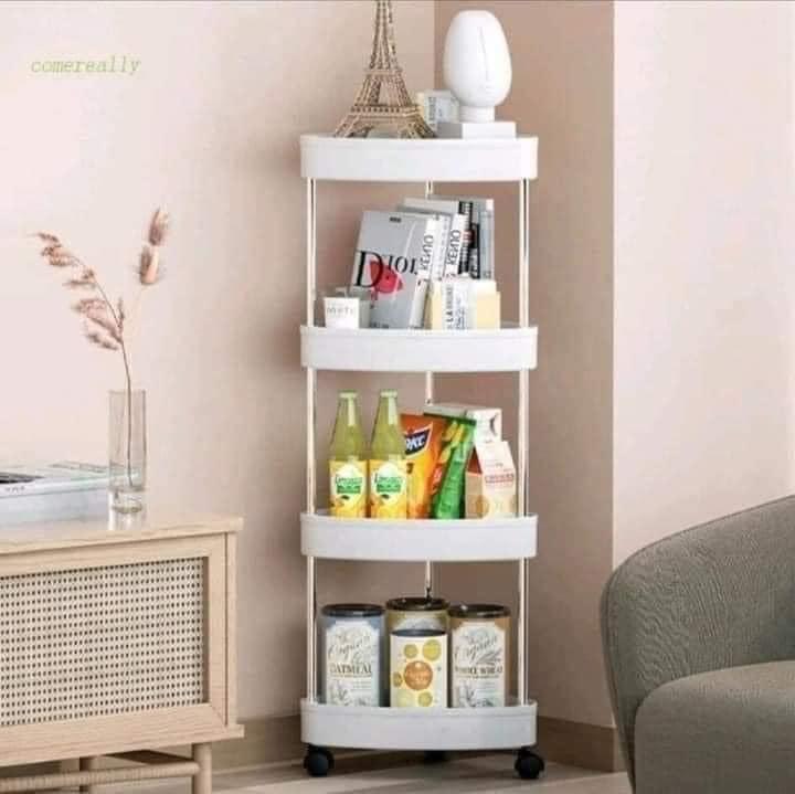 Kệ góc 4 tầng có bánh ke- kệ góc nhà tắm