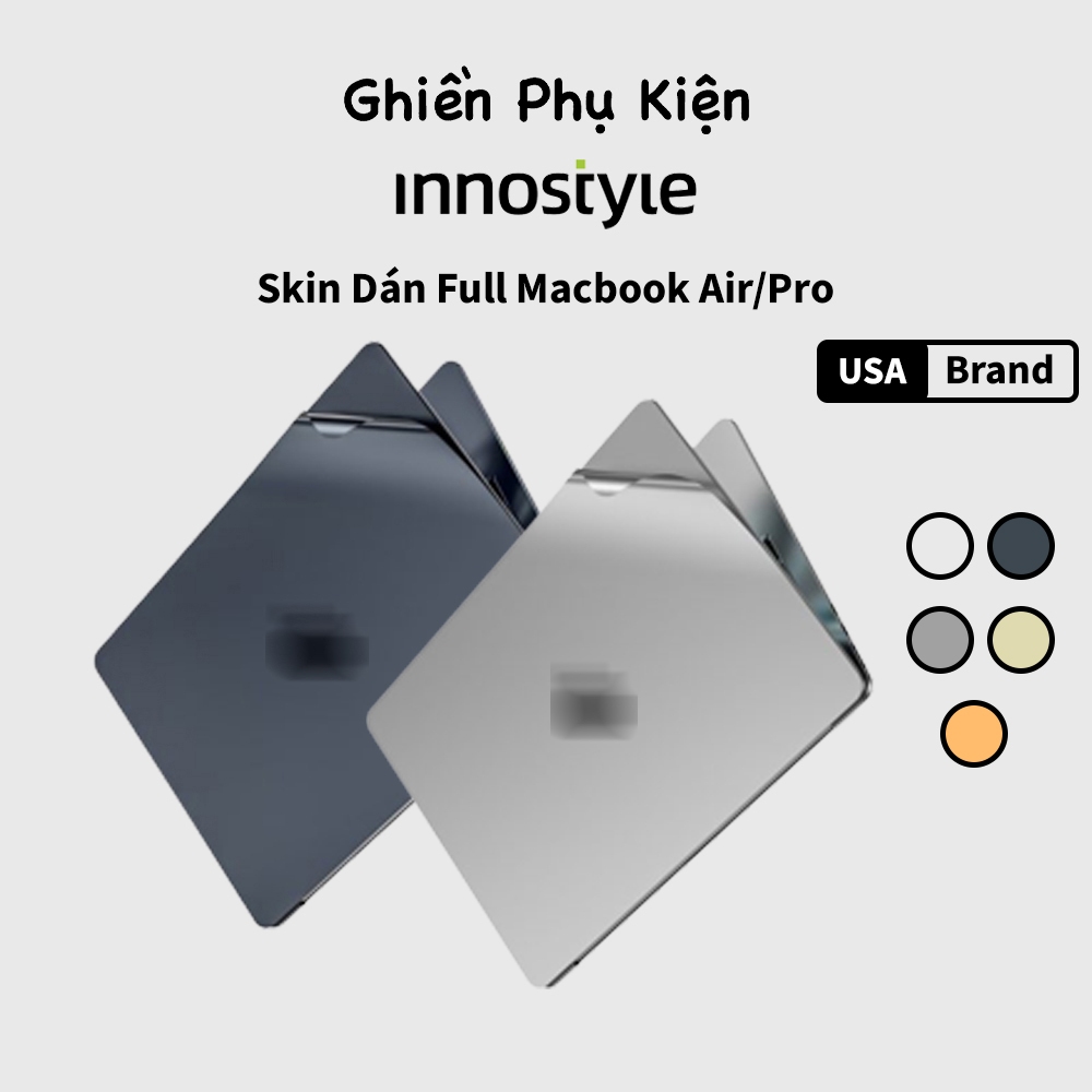 Skin Dán Innostyle USA 3M Full 6IN1 Dành Cho Macbook Air/Pro M3/M2/M1 13/14//15/16inch