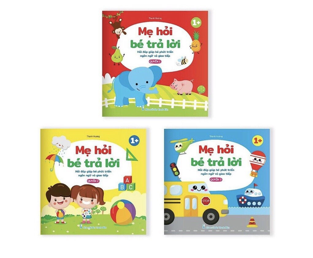 Sách - mẹ hỏi bé trả lời - combo 3 quyển - hỏi đáp giúp bé phát triển ngôn ngữ và giao tiếp