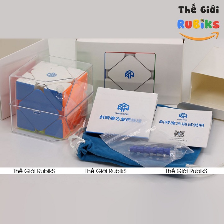 🔥HOT🔥 Rubik GAN Skewb M Có Sẵn Nam Châm Standard, Enhanced Stickerless Edition
