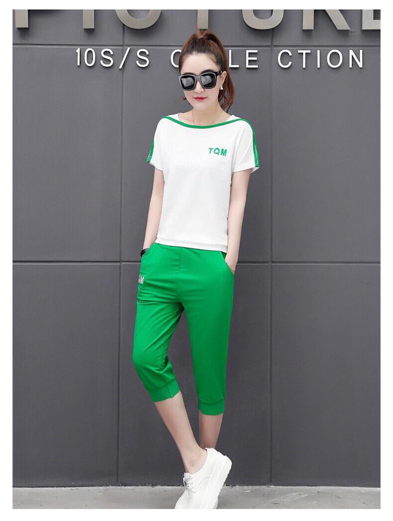 Bộ thể thao nữ thêu Logo TQM