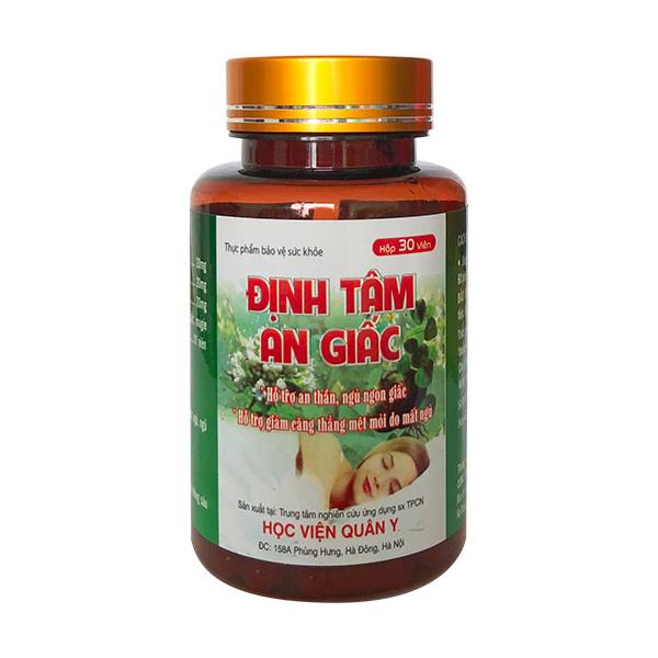 Viên uống Định Tâm An Giấc Học Viện Quân Y ngủ ngon sâu giấc chính hãng