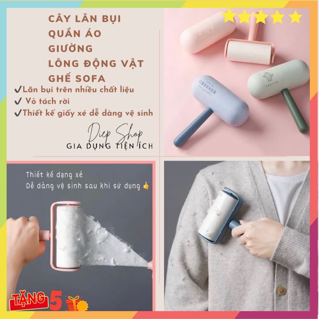 Cây lăn bụi - cây lăn bụi quần áo - Cây lăn lông mèo - Cây lăn bụi giường - Thanh lăn bụi - lăn bụi quần áo cực sạch mẫu mới nhiều màu dễ thương