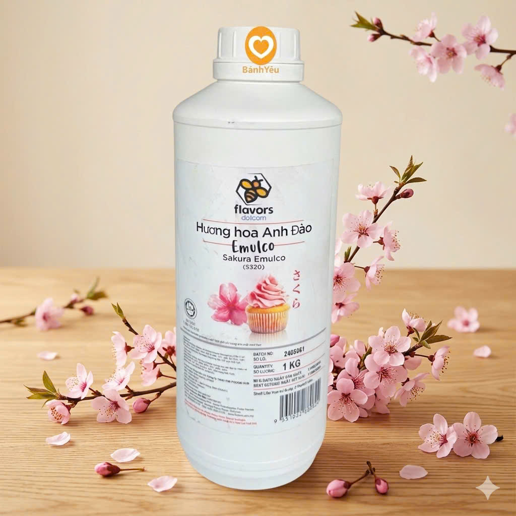 Hương & Màu Thực Phẩm Emulco Flavors Dotcom HAĐ Sakura Chai 1kg