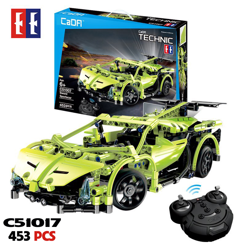 Bộ Đồ Chơi Lắp Ghép Kiểu LEGO Mô Hình Xe Đua LAMBORGHINIS CaDa C51007 Điều Khiển RC Với 453 Chi Tiết