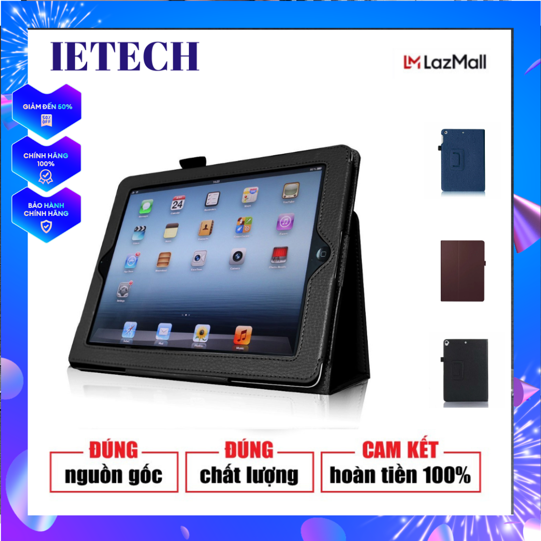 Bao da cao cấp hai góc xoay ietech cho ipad 2/3/4 - hàng chính hãng