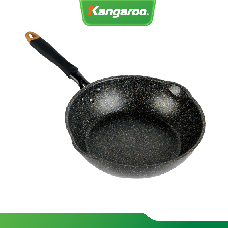 Chảo nhôm chống dính sâu lòng vân đá Kangaroo KG662 - Hàng chính hãng