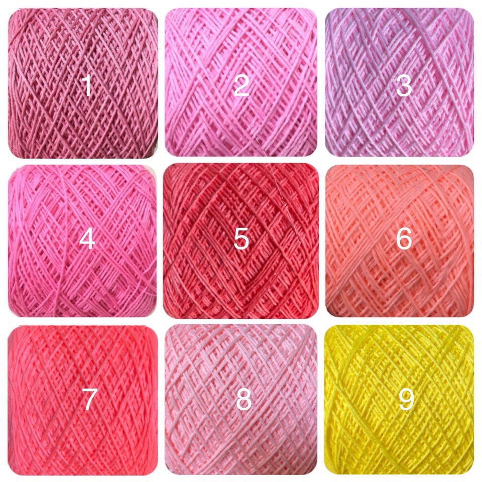 Sợi cotton việt nam 1mm Craft Yarn 100gram - Sợi CTVN mềm mịn, không sơ cứng sợi -Len ctvn Yêu Handmade