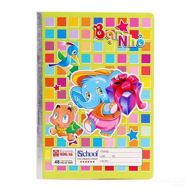 Vở ô ly bạn nhỏ hồng hà 48 trang 0509