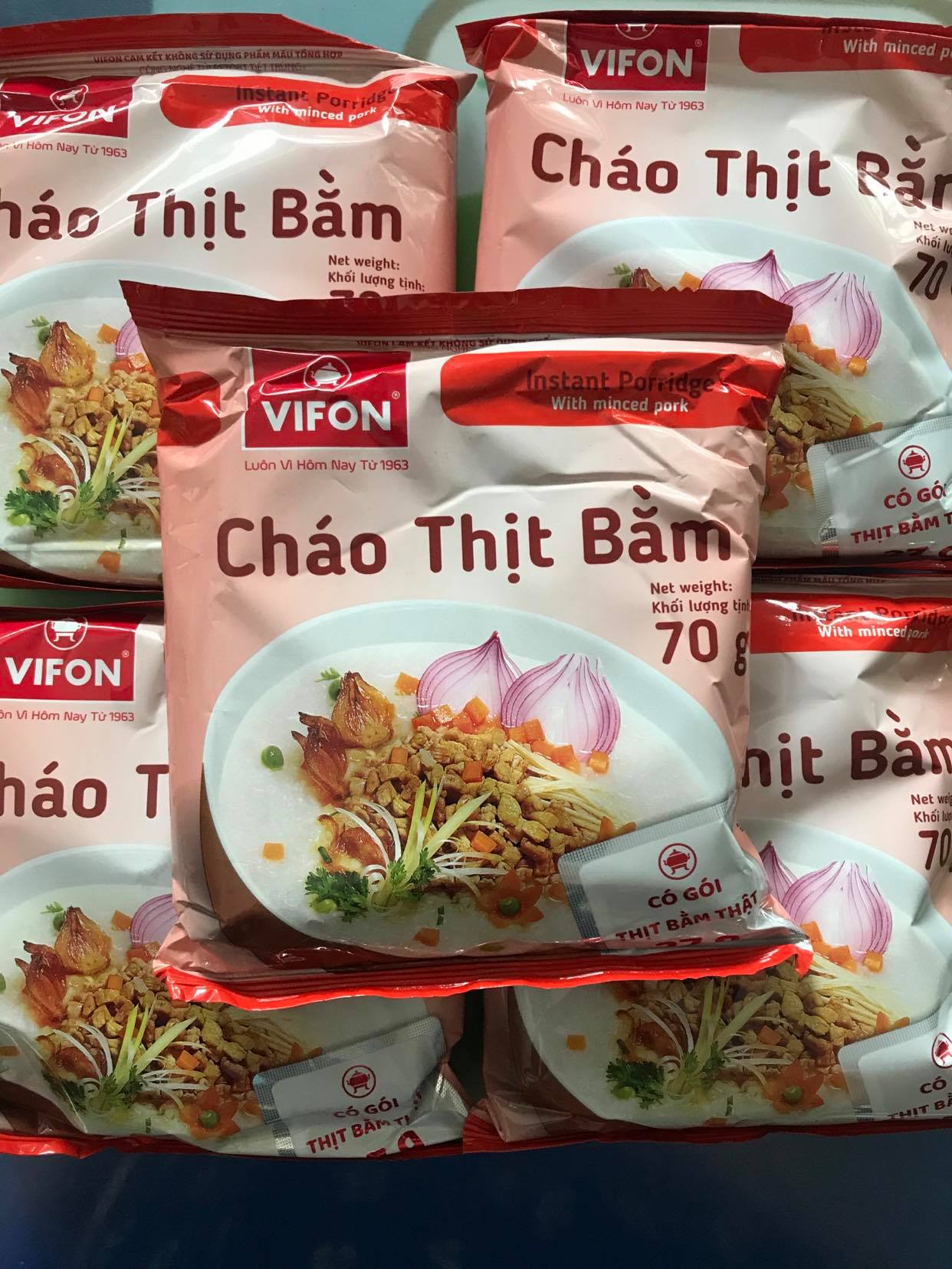 Combo 5 Gói Cháo Vifon (thịt bằm/thịt gà) 5 Gói x 70g, Cháo Ăn Liền, Bách hóa Minh Anh