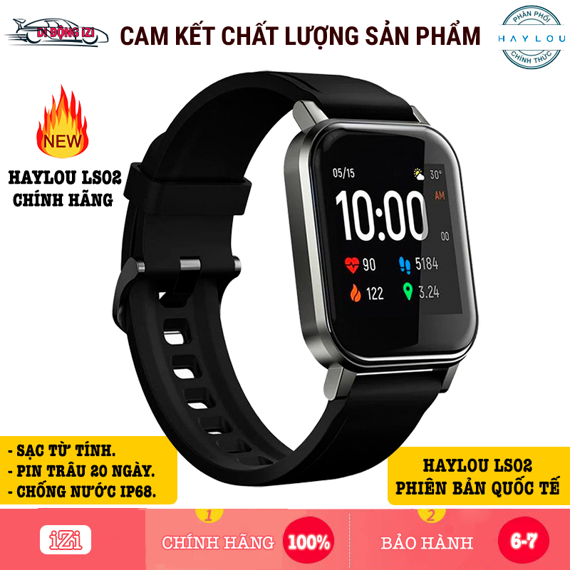 [QUỐC TẾ] Đồng Hồ Thông Minh Haylou LS02 - Thông Báo Tiếng Việt, Màn Đẹp, Pin Trâu 20 Ngày