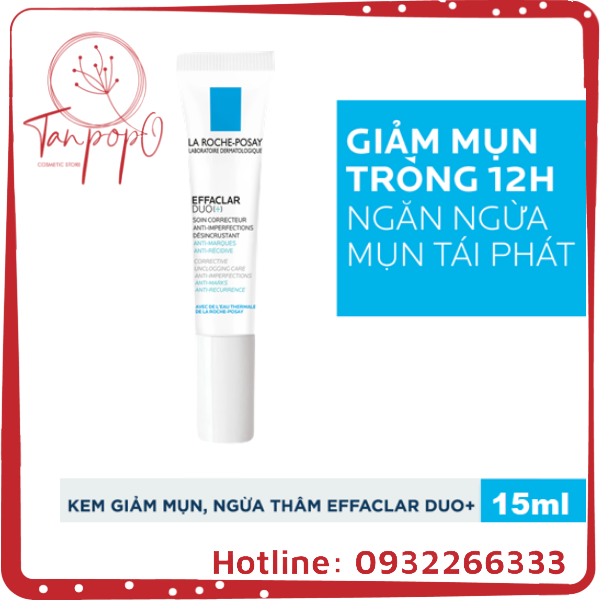 Kem giảm mụn ngăn ngừa vết thâm và ngừa mụn tái phát Effaclar Duo+ 15ml