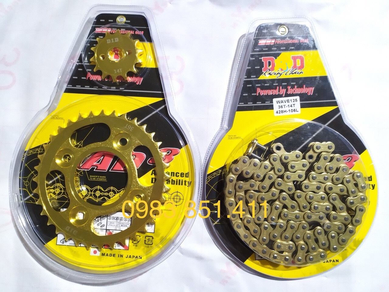 NHÔNG SÊN DĨA VÀNG Di D ÉP VĨ CHO XE WAVE CŨ / DREAM / WAVE RS / FUTURE